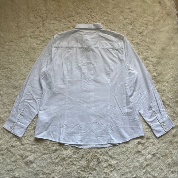 J. Crew Factory Top Button-Up Oxford Shirt in Signature Fit White 2X - Picture 5 of 12